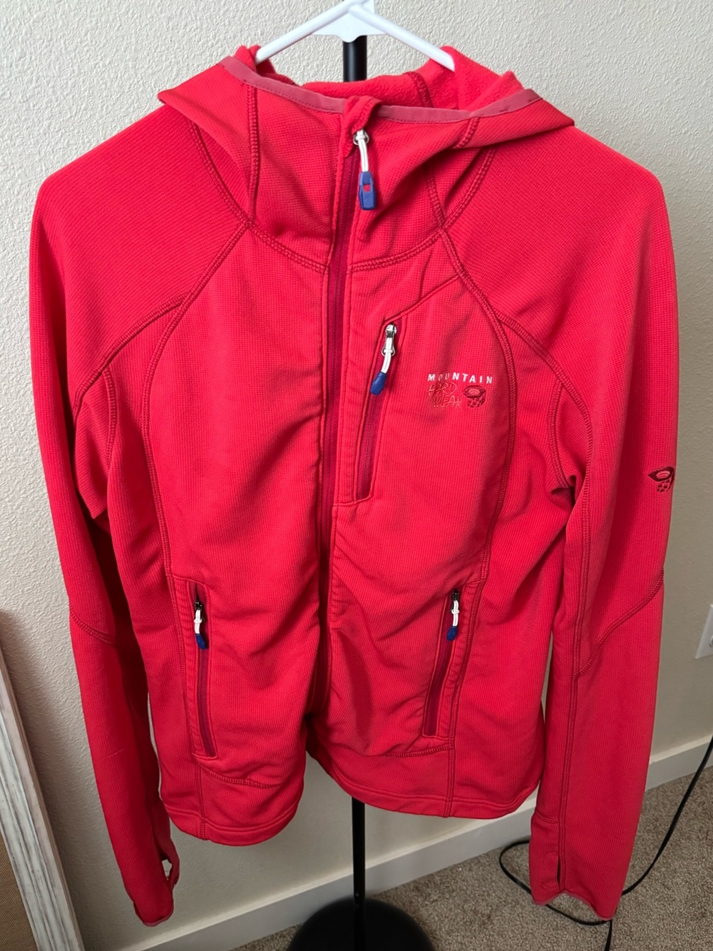 Mountain Hardwear Women’s Red Hooded Zip Up Jacket